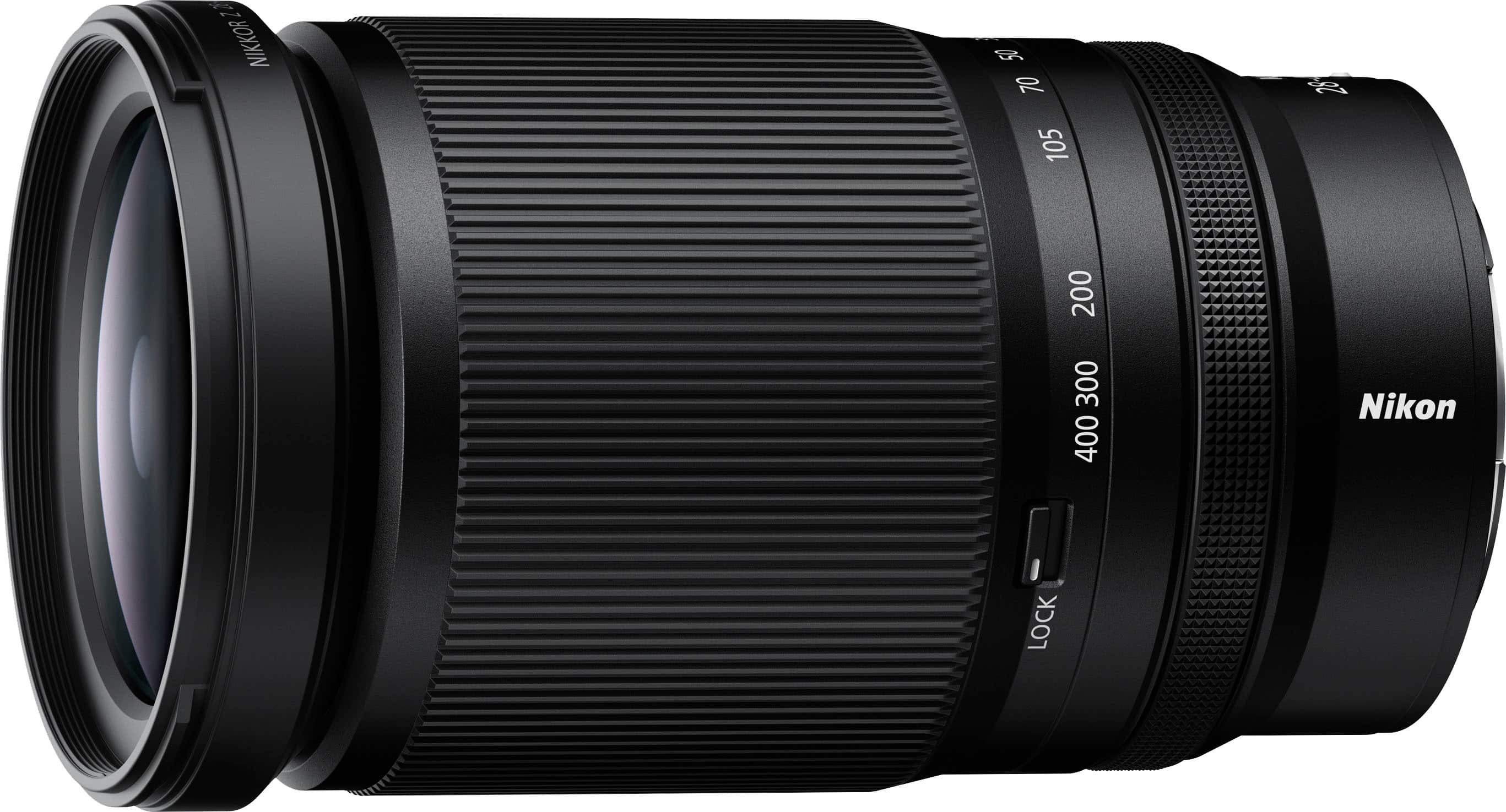 Nikon NIKKOR Z 28-400mm lens mounted on a Z series camera in a outdoor setting