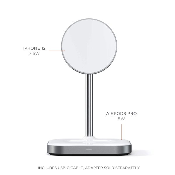 Satechi Aluminum 2-in-1 Magnetic Wireless Charging Stand-1