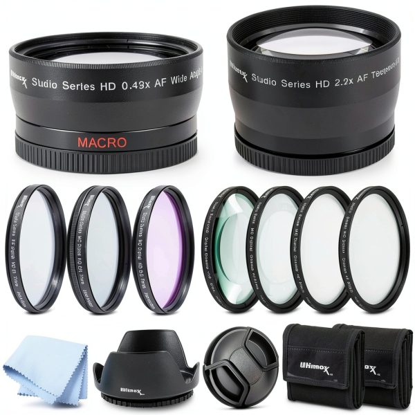 58MM Camera Filter Lens Accessory Bundle for Canon Nikon-0