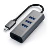 Satechi Type C USB Hub Ethernet Aluminum 3 Port Laptop-1
