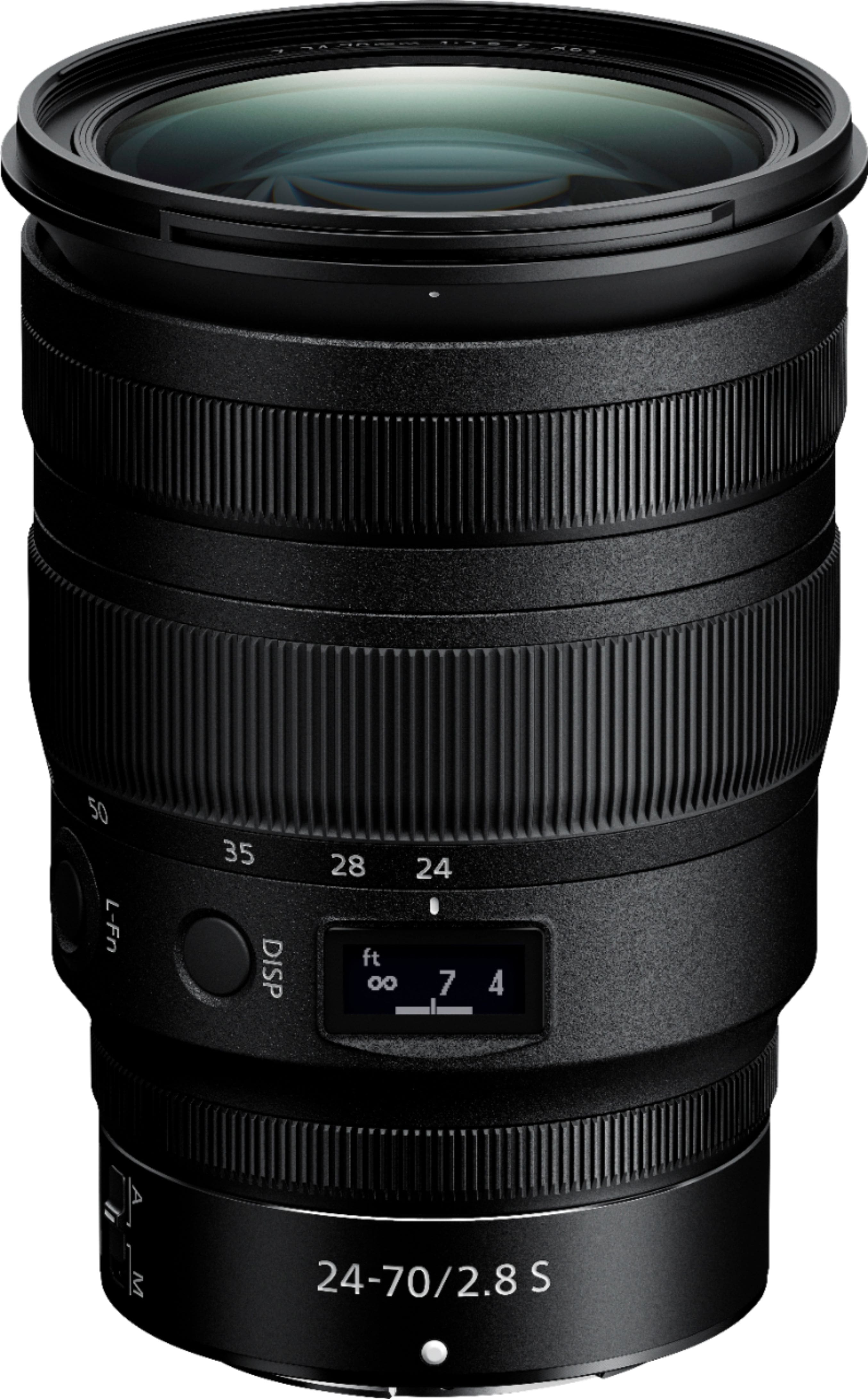 Nikon Nikkor Z 24-70mm f/2.8 S lens mounted on a camera in a studio setting
