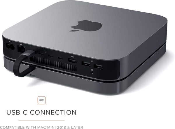 Satechi Type C Aluminum Hub for Mac Mini Ports Stand-4