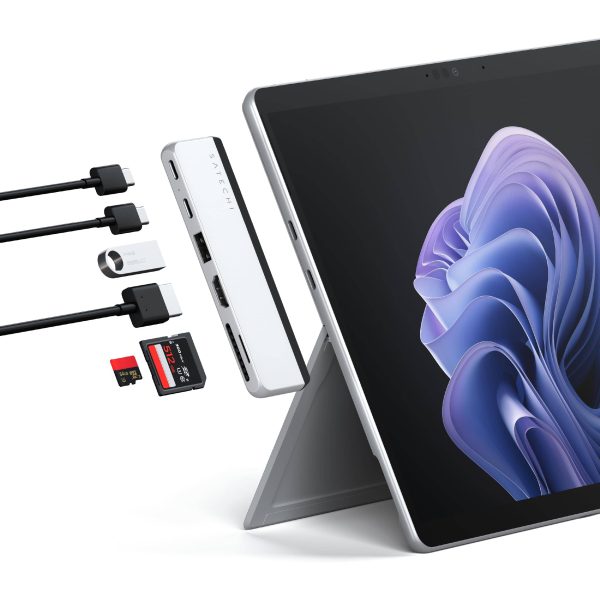 Satechi Dual USB-C Hub Surface Pro 9 Workstation Ports-0