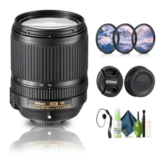 Nikon AF S DX NIKKOR 18 140mm Lens Bundle with VR-0