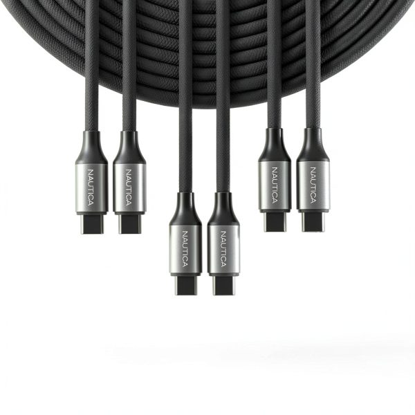 Nautica USB C Cable 60W Fast Charging Braided 3 Pack-8
