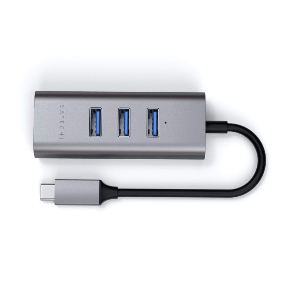 Satechi Type C USB Hub Ethernet Aluminum 3 Port Laptop-6