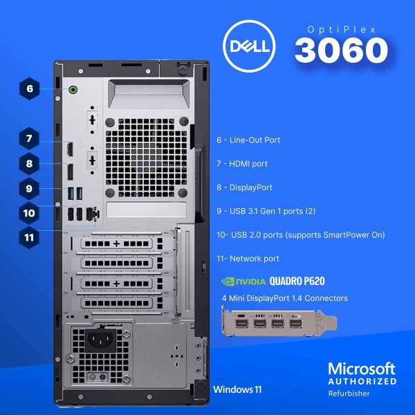 Dell Refurbished Optiplex 3060 Tower Intel i5 16GB RAM-3