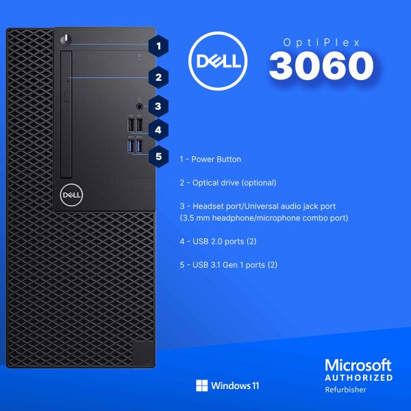 Dell Refurbished Optiplex 3060 Tower Intel i5 16GB RAM-2