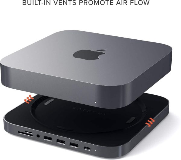 Satechi Type C Aluminum Hub for Mac Mini Ports Stand-5