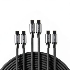 Nautica USB C Cable 60W Fast Charging Braided 3 Pack-0
