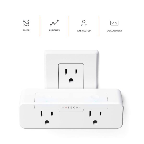 Satechi Dual Smart Outlet Remote Control Power Monitoring-1