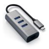 Satechi Type C USB Hub Ethernet Aluminum 3 Port Laptop-2
