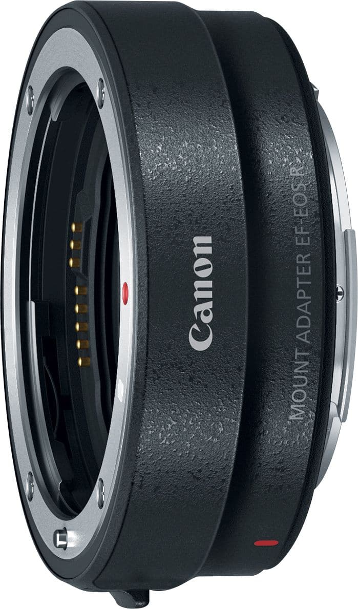 Canon Mount Adapter connected to EOS R camera with lens