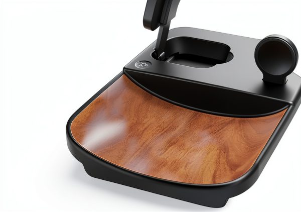 AT&T 3-in-1 Wood Grain Power Tray Wireless Charging Station-3