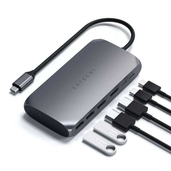Satechi USB-C Multimedia Adapter M1 Dual 4K HDMI Ports-4