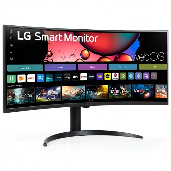 LG 34 Inch Smart Curved Monitor WQHD 1440P 100Hz-1