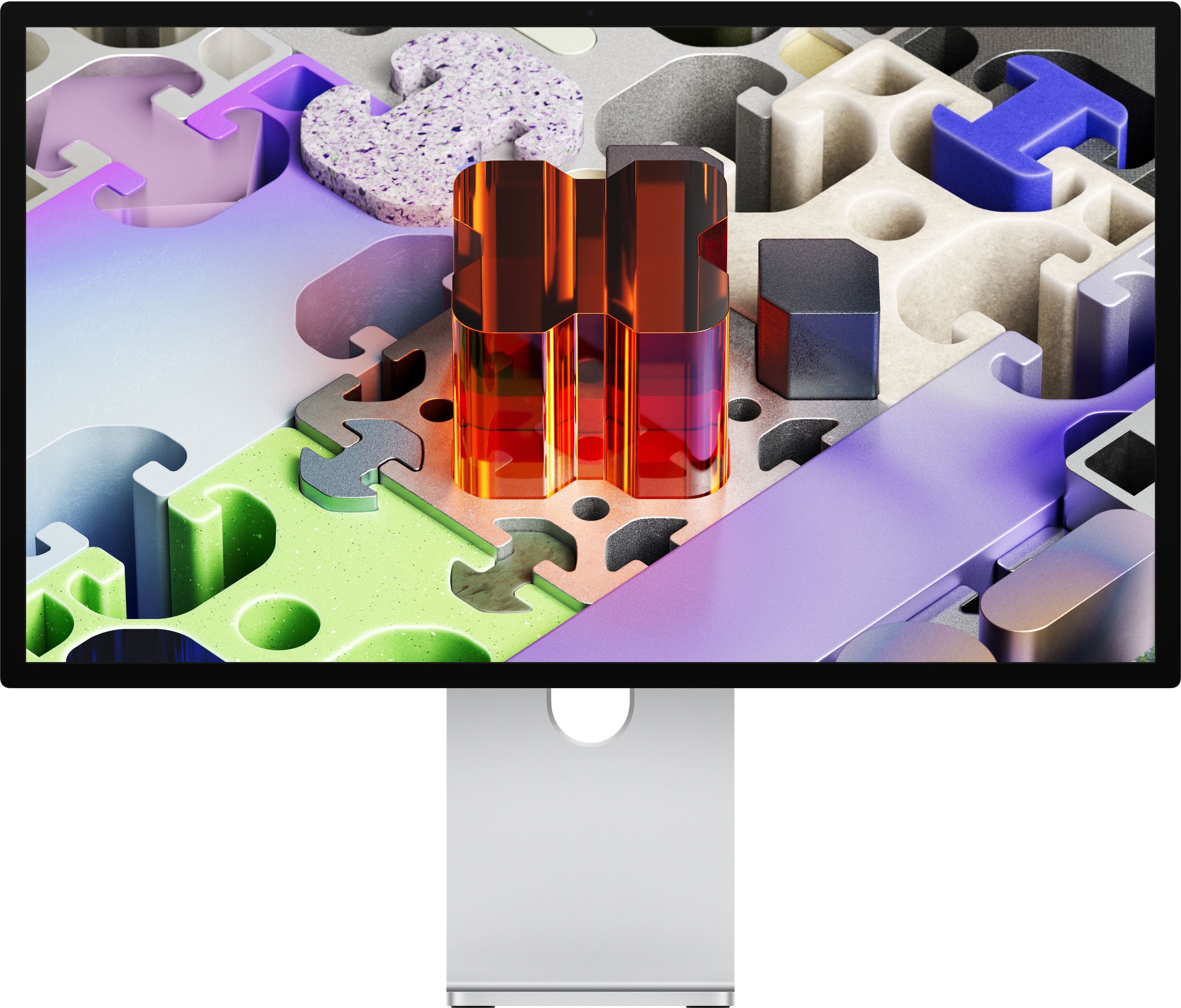 Apple Studio Display XDR on a desk with nano-texture glass reducing glare