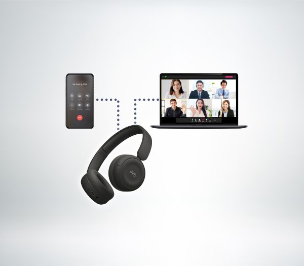JVC Wireless Headphones Bluetooth 53 On Ear Black HAS59WB-5