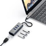 Satechi Type C USB Hub Ethernet Aluminum 3 Port Laptop-0