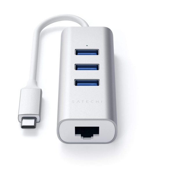 Satechi Type C USB Hub Ethernet Aluminum 3 Port Laptop-8