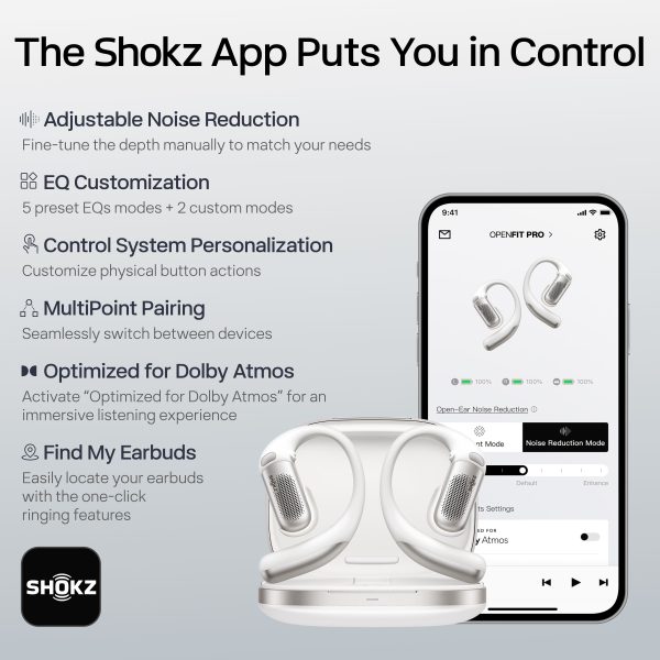 Shokz OpenFit Pro Open Ear Earbuds Active Noise Reduction-14