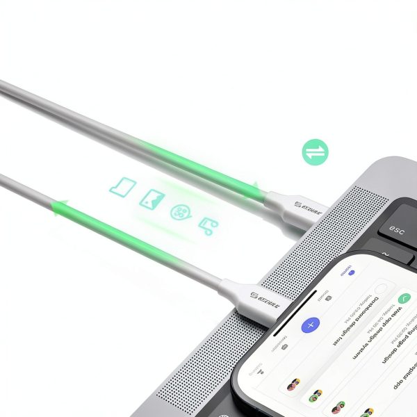 Esoulk 5FT USB-C Fast Charging Cable Durable High-Speed-2