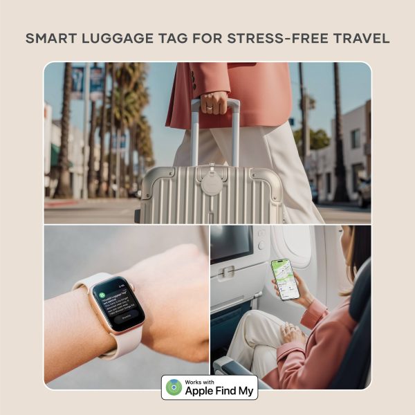 FindAll Luggage Tag Apple Find My Vegan Leather Travel-2