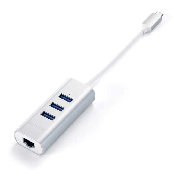 Satechi Type C USB Hub Ethernet Aluminum 3 Port Laptop-9