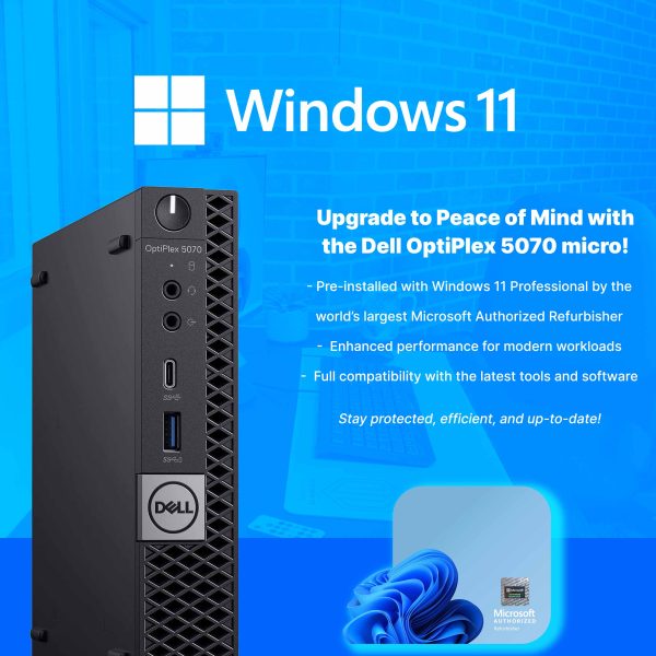 Dell OptiPlex 5070 Micro Computer Intel i7 Windows 11 Pro-4