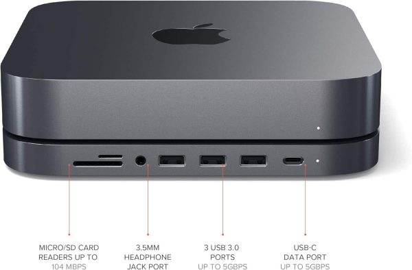Satechi Type C Aluminum Hub for Mac Mini Ports Stand-2