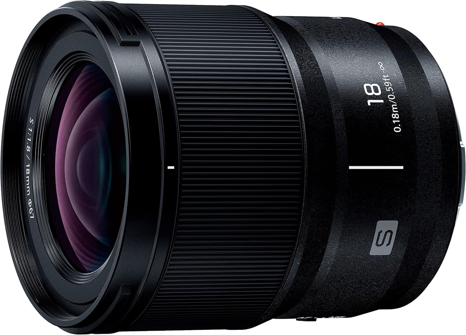 Panasonic LUMIX S 18mm F1.8 lens mounted on a camera in a landscape setting