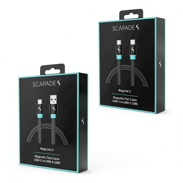 Scapade MagLink USB C to USB A Magnetic Flat Cable-6