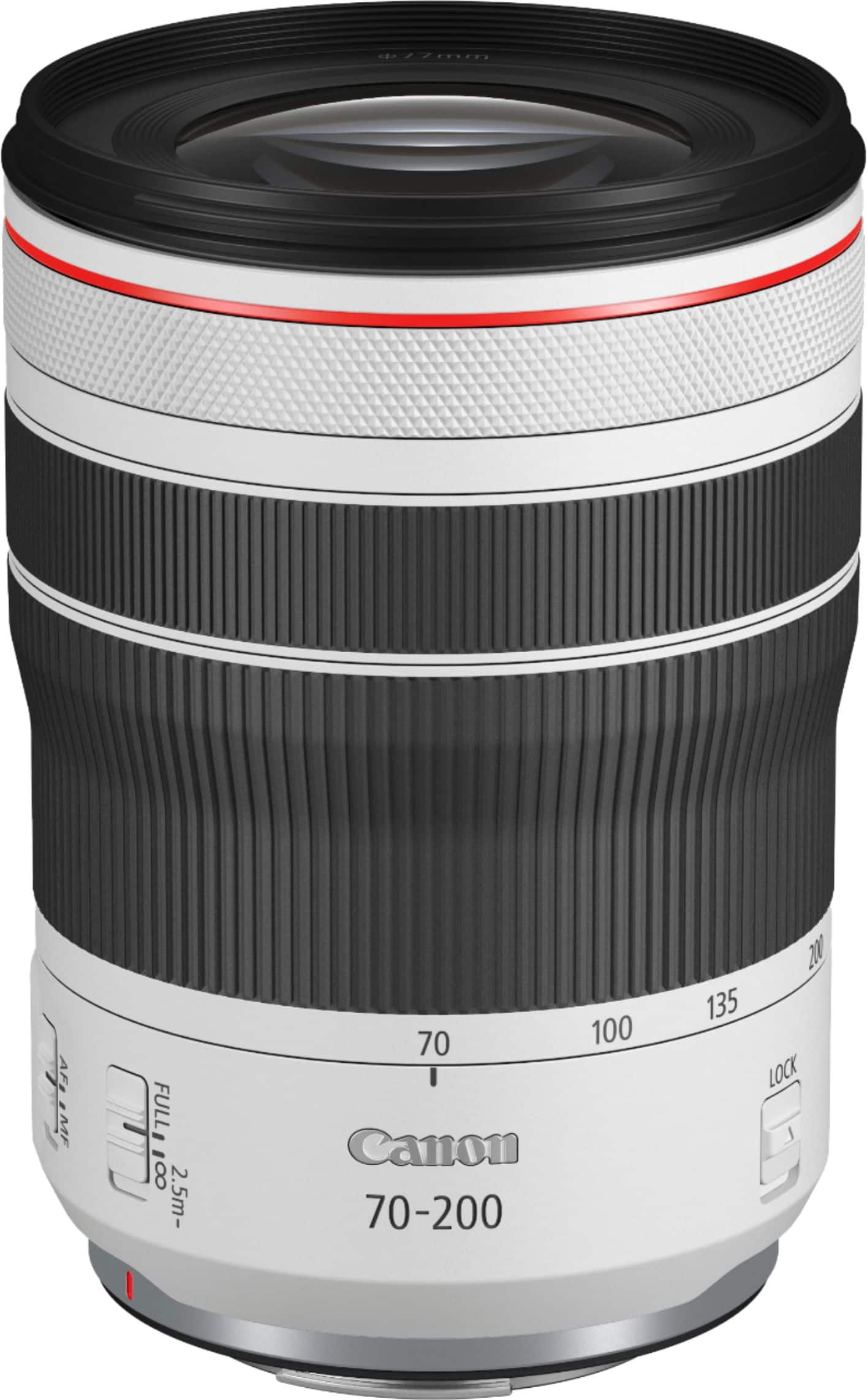 Canon RF70 200mm F4 L IS USM lens mounted on EOS R camera