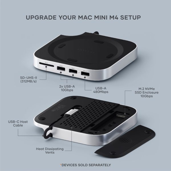 Mac Mini M4 Stand Hub SSD Enclosure Fast Transfer Speeds-1