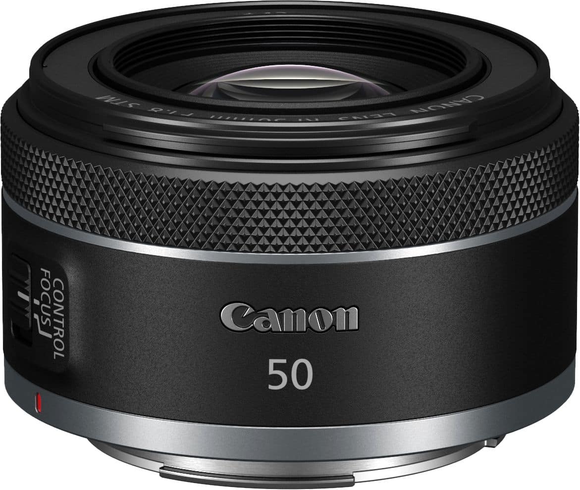 Canon RF50mm F1.8 STM lens mounted on an EOS R camera