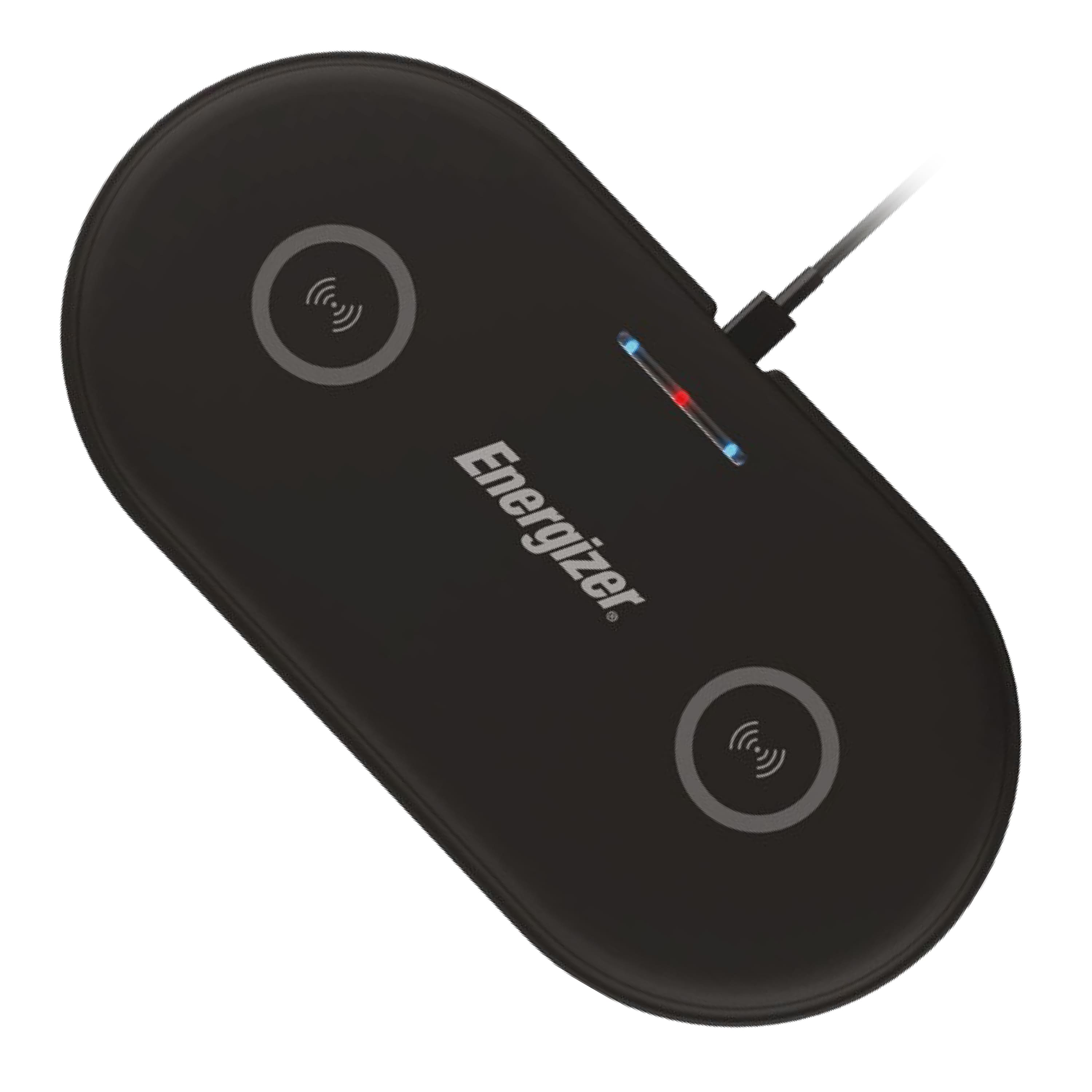 Energizer wireless charger in use on a modern desk