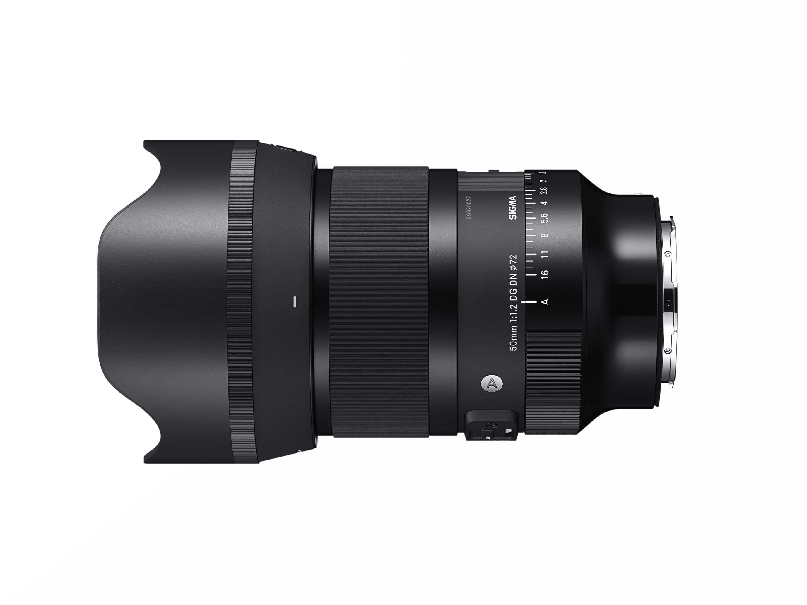 Sigma 50mm F1.2 DG DN Art lens mounted on Sony A7IV camera showing size comparison