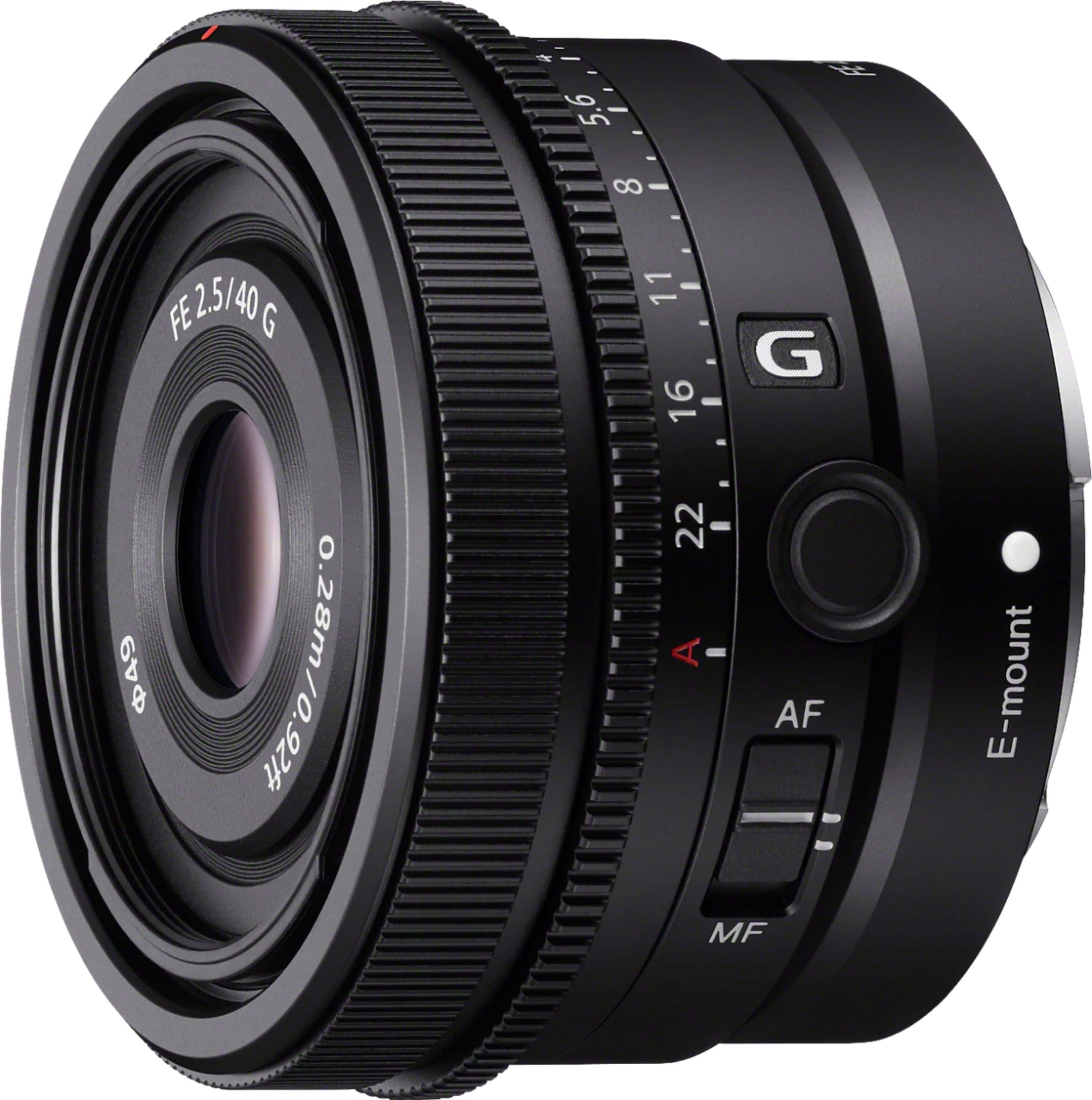Installing Sony FE 40mm f/2.5 G Lens on a wooden desk