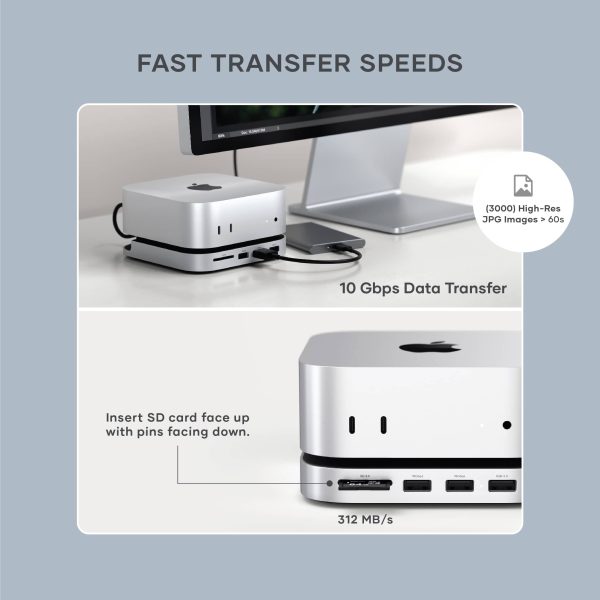 Mac Mini M4 Stand Hub SSD Enclosure Fast Transfer Speeds-3
