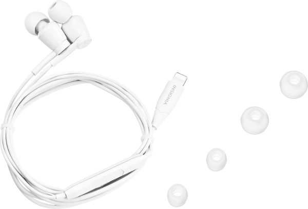 Insignia Lightning Wired Earbuds White In-Ear Design-2